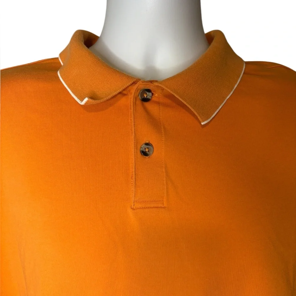 Adidas Climalite Men’s Golf Polo Orange Size L